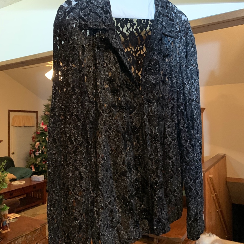 Chico’s Black Lace Jacket